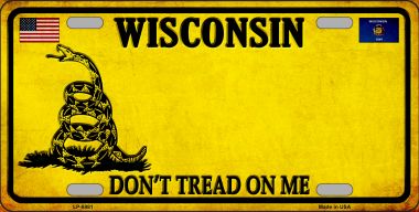 LP-8881 6 x 12 in. Wisconsin Dont Tread on Me Novelty Metal License Plate