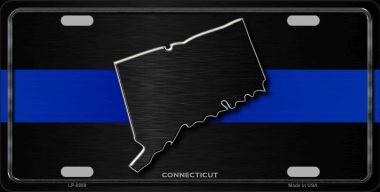 LP-8889 6 x 12 in. Connecticut Thin Blue Line Novelty Metal License Plate -  Smart Blonde