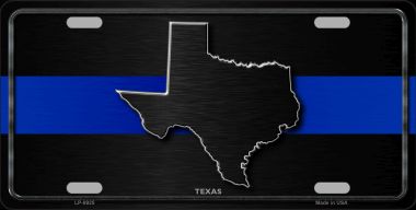 LP-8925 6 x 12 in. Texas Thin Blue Line Novelty Metal License Plate