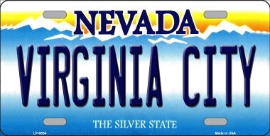 6 x 12 in. Virginia City Nevada Background Novelty Metal License Plate