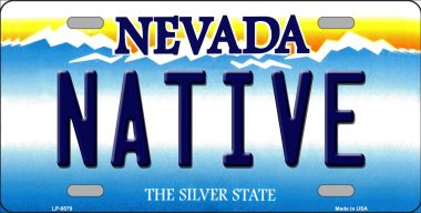 LP-9579 6 x 12 in. Native Nevada Background Novelty Metal License Plate