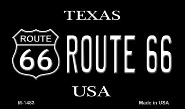 M-1483 3.5 x 2 in. Route 66 Shield Texas Novelty Metal Magnet