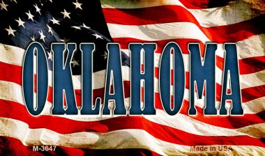 M-3647 3.5 x 2 in. Oklahoma Novelty Metal Magnet