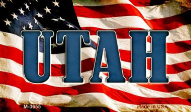 M-3655 3.5 x 2 in. Utah Novelty Metal Magnet