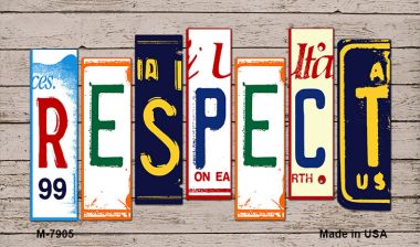 M-7905 3.5 x 2 in. Respect License Plate
