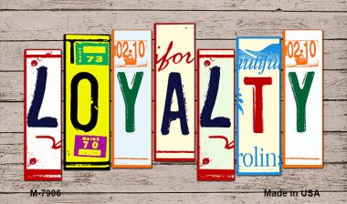 M-7906 3.5 x 2 in. Loyalty License Plate