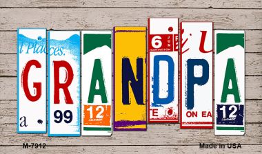 M-7912 3.5 x 2 in. Grandpa License Plate