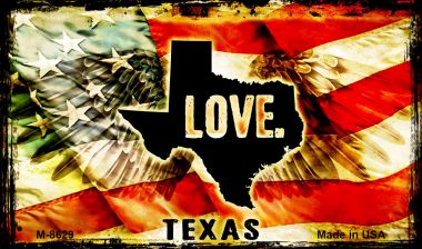 Love Texas Novelty Metal Magnet M-8629