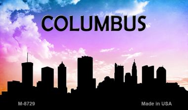 SMART BLONDE Columbus Silhouette Novelty Metal Magnet M-8729