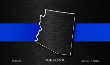 SMART BLONDE Arizona Thin Blue Line Novelty Metal Magnet M-8885