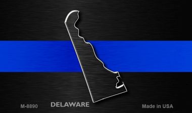 SMART BLONDE Delaware Thin Blue Line Novelty Metal Magnet M-8890