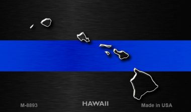 SMART BLONDE Hawaii Thin Blue Line Novelty Metal Magnet M-8893