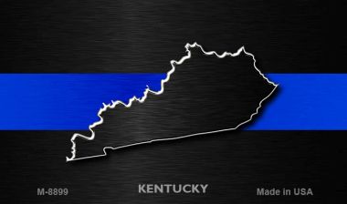 M-8899 3.5 x 2 in. Kentucky Thin Blue Line Novelty Metal Magnet