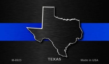 Texas Thin Blue Line Novelty Metal Magnet M-8925