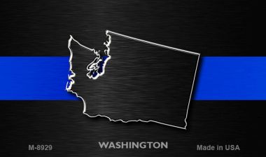 Washington Thin Blue Line Novelty Metal Magnet M-8929