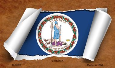 SMART BLONDE Virginia Scroll Novelty Metal Magnet M-9052