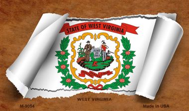 West Virginia Scroll Novelty Metal Magnet M-9054