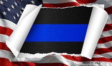 SMART BLONDE Thin Blue Line Scroll Novelty Metal Magnet M-9433