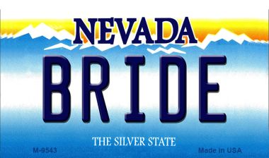 Bride Nevada Novelty Metal Magnet M-9543