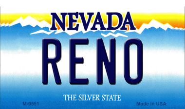 SMART BLONDE Reno Nevada Novelty Metal Magnet M-9551