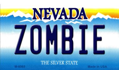 M-9565 3.5 x 2 in. Zombie Nevada Background Novelty Metal Magnet