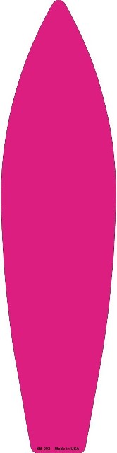 SB-002 17 x 4.5 in. Pink Solid Dye Sublimation Blank Surf Board Sign