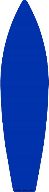 SB-004 17 x 4.5 in. Blue Solid Dye Sublimation Blank Surf Board Sign