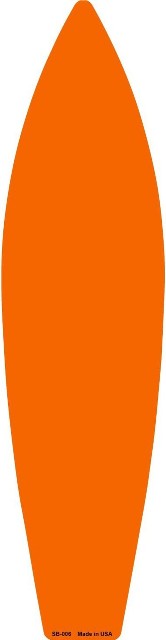 SB-006 17 x 4.5 in. Orange Solid Dye Sublimation Blank Surf Board Sign