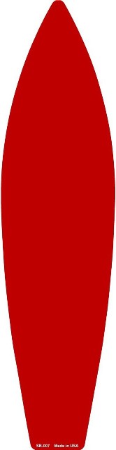 SB-007 17 x 4.5 in. Red Solid Dye Sublimation Blank Surf Board Sign
