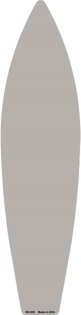 SB-008 17 x 4.5 in. Gray Solid Dye Sublimation Blank Surf Board Sign