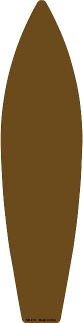 SB-010 17 x 4.5 in. Brown Solid Dye Sublimation Blank Surf Board Sign