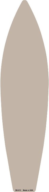 SB-013 17 x 4.5 in. Tan Solid Dye Sublimation Blank Surf Board Sign