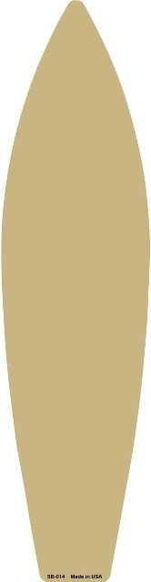 SB-014 17 x 4.5 in. Gold Solid Dye Sublimation Blank Surf Board Sign