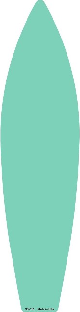 SB-015 17 x 4.5 in. Mint Solid Dye Sublimation Blank Surf Board Sign