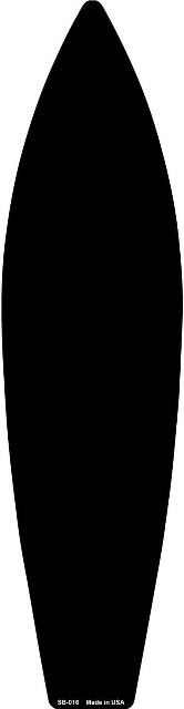 SB-016 17 x 4.5 in. Black Solid Dye Sublimation Blank Surf Board Sign