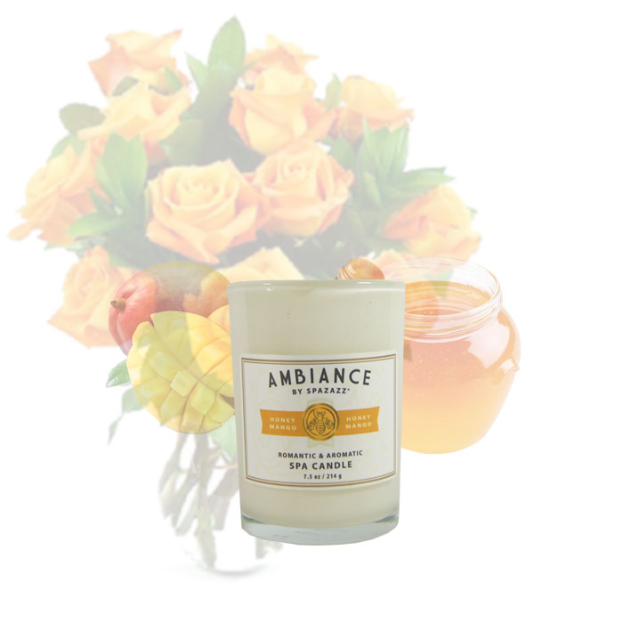 Picture of Spazazz SPZ-475 8 oz Honey Mango Ambiance Spa Candle Jar