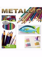 Picture of GT Luscombe 71062 Bible Journaling-Royal Brush Metallic Colored Pencils - 12 Colors