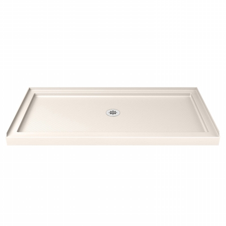 DLT-1136600-22 2.75 x 60 x 36 in. SlimLine Single Threshold Shower Base, Biscuit - Center Drain