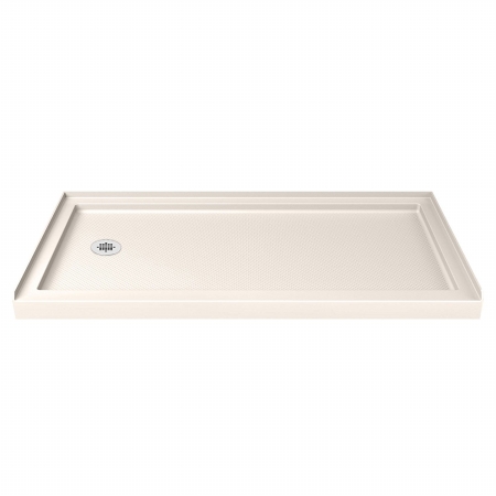 DLT-1130601-22 2.75 x 60 x 30 in. SlimLine Single Threshold Shower Base, Biscuit - Left Hand Drain