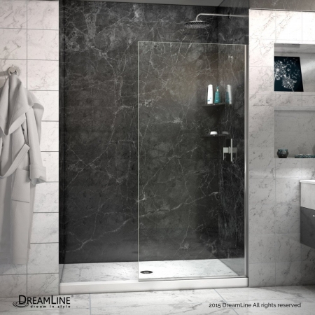 SHDR-3230721-06 72 x 30 in. Linea Frameless Shower Door, Oil Rubbed Bronze - Open Entry Design