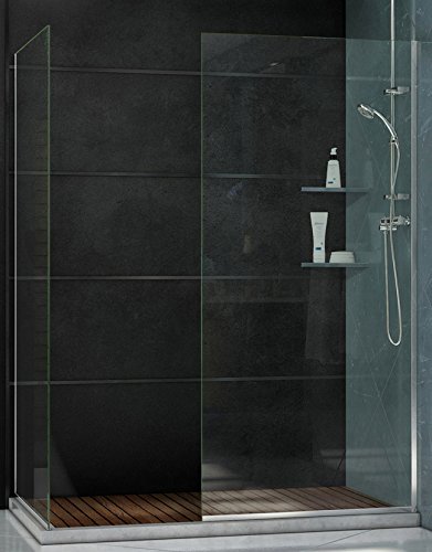 SHDR-3230342-01 72 x 30 x 34 in. Linea Frameless Shower Door, Chrome