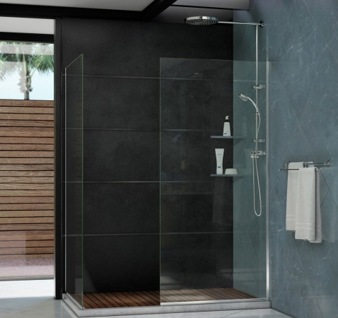 SHDR-3234302-06 72 x 34 x 30 in. Linea Frameless Shower Door, Oil Rubbed Bronze