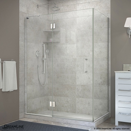 Picture of DreamLine E32330L-01 72 x 47.38 x 30 in. Unidoor-X Hinged Shower Enclosure, Chrome - Left Wall Bracket