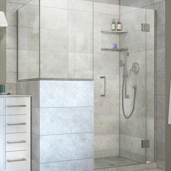 Picture of DreamLine E128243636-04 72 x 58 x 36.38 in. Unidoor-X Hinged Shower Enclosure, Brushed Nickel