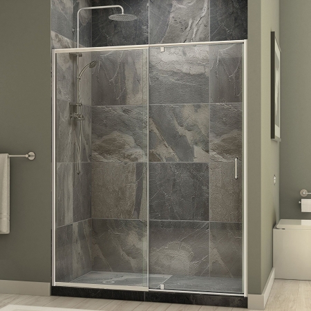 SHDR-22607200-01 72 x 56 - 60 in. Flex Pivot Shower Door, Chrome