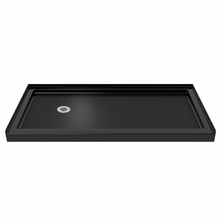 DLT-1132601-88 2.75 x 60 x 32 in. SlimLine Single Threshold Shower Base, Black - Left Hand Drain