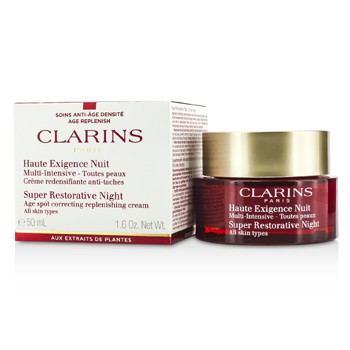 Picture of Clarins 183382 Super Restorative Night Age Spot Correcting Replenishing Cream&#44; 50 ml-1.6 oz