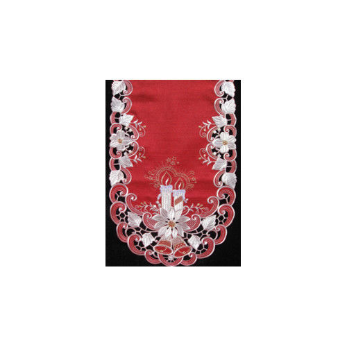 Picture of Sinobrite H9061-W White Lily Square Table-Topper- 36 x 36 in.