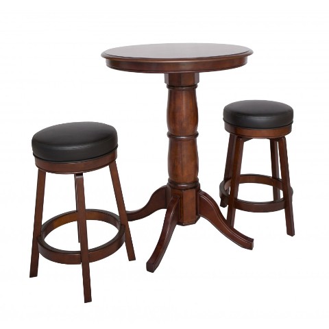 Picture of Blue Wave Products NG2715W Oxford 3 Piece Hardwood Pub Table Set - Walnut