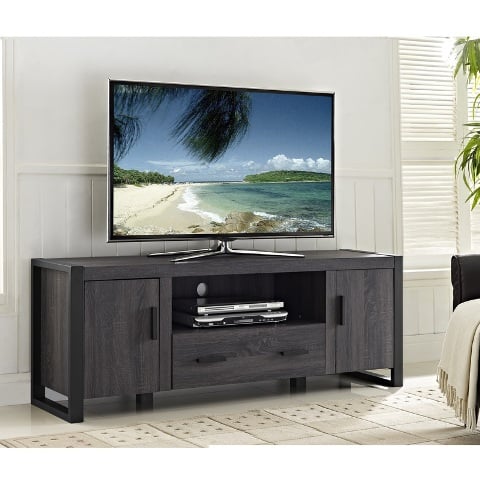 Walker Edison Furniture W60UBC22CL Charcoal Grey Wood TV Stand - 60 in -  WalkerEdisonFurniture